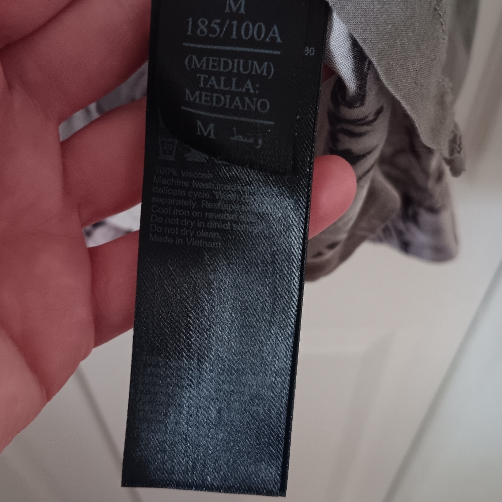 All Saints Mens Gray Java Tiger Button-Up Shirt. … - image 7